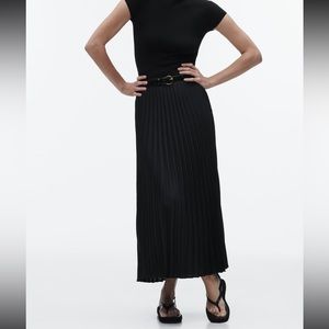 ZARA PLEATED MIDI SKIRT
